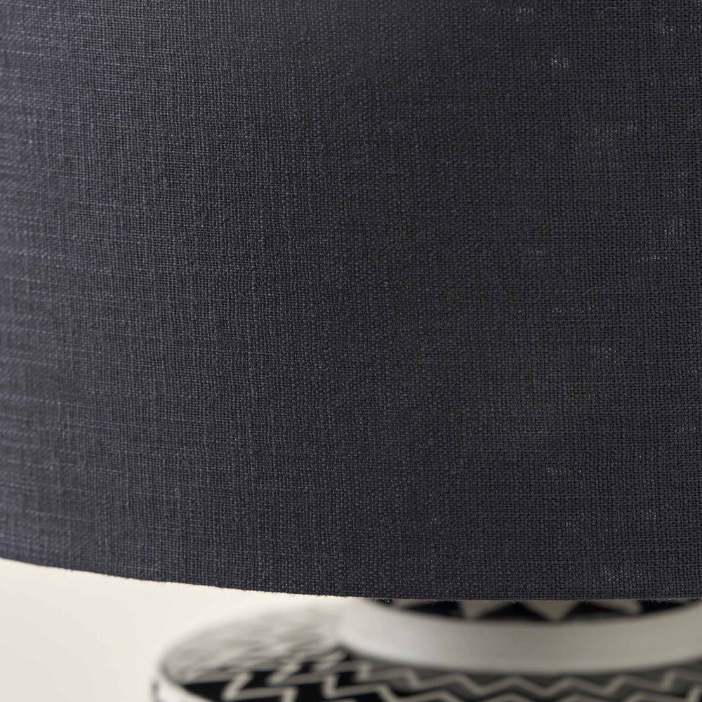 Chimalli Monochrome Ikat Ceramic Table Lamp Base