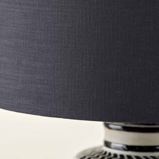 Chimalli Monochrome Tall Ikat Ceramic Table Lamp Base