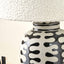 Elka Black and White Coral Ceramic Tall Table Lamp