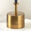 Jacques Black Croc and Antique Brass Tall Table Lamp Base