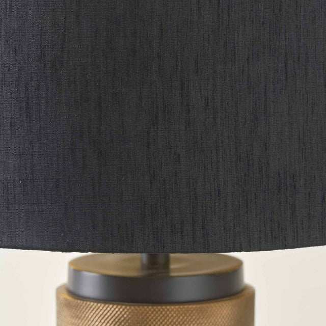 Atticus Brass and Black Textured Table Lamp Base
