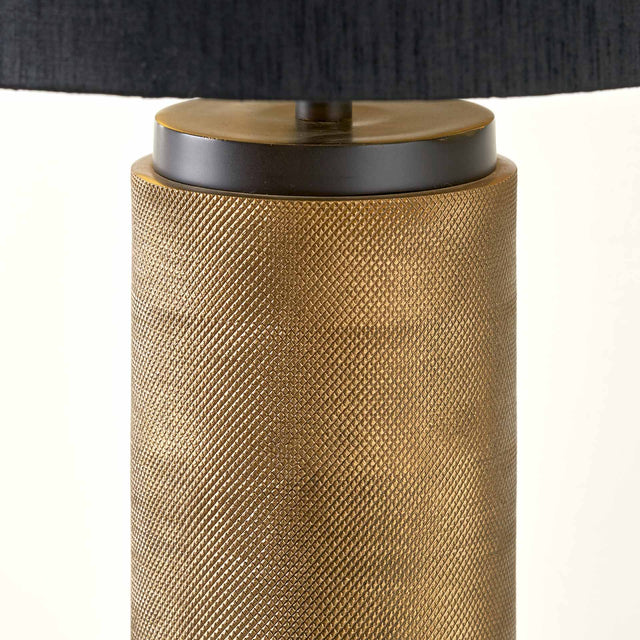 Atticus Brass and Black Textured Table Lamp Base
