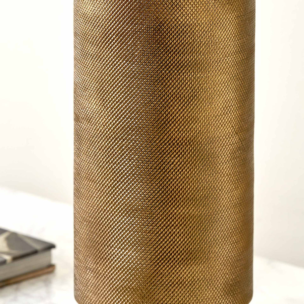 Atticus Brass and Black Textured Table Lamp Base