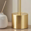 Isabelle White Ribbed Glass & Gold Table Lamp