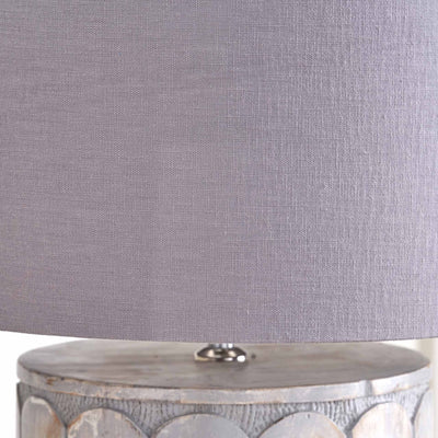 Riccia Grey Wood Wide Table Lamp Base