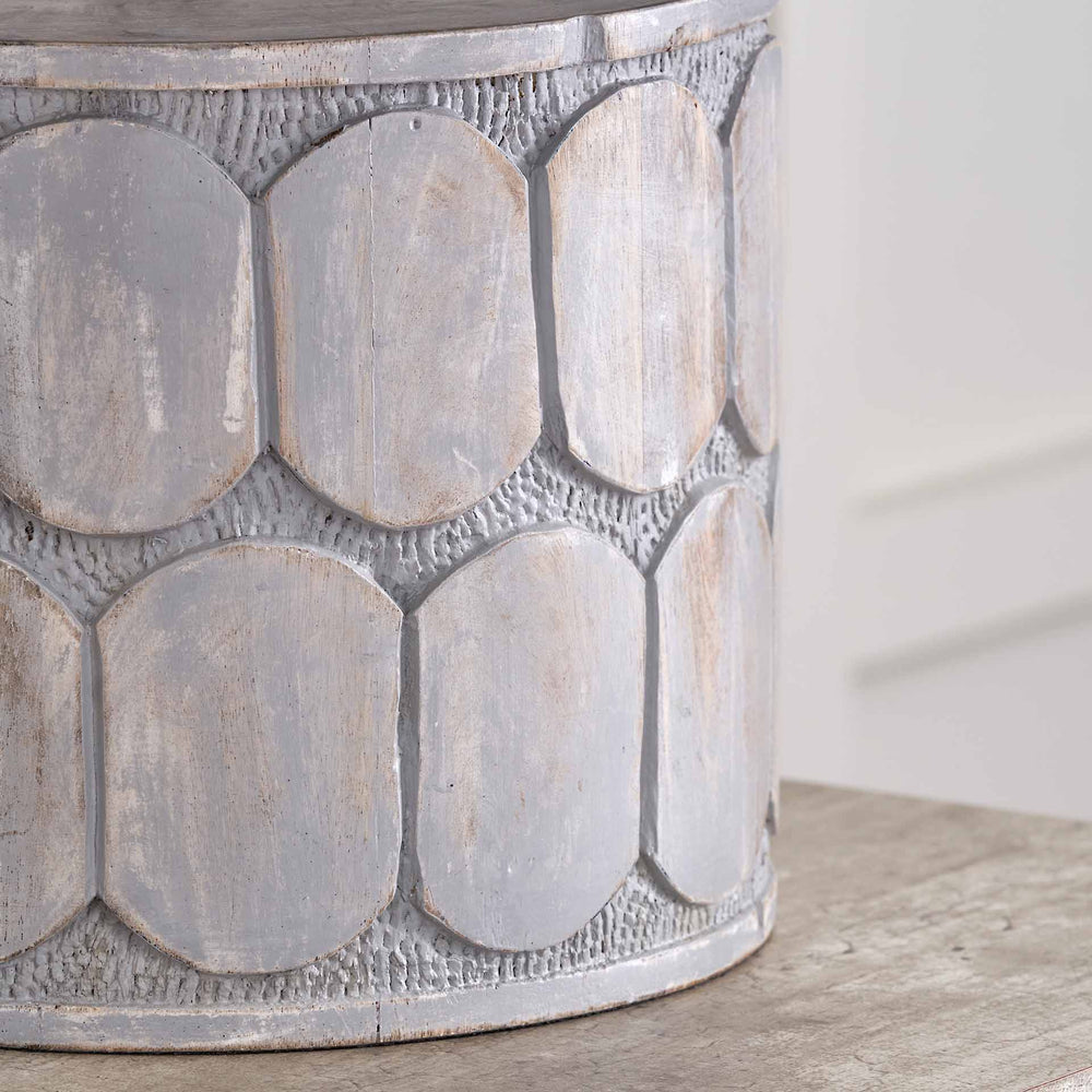 Riccia Grey Wood Wide Table Lamp Base