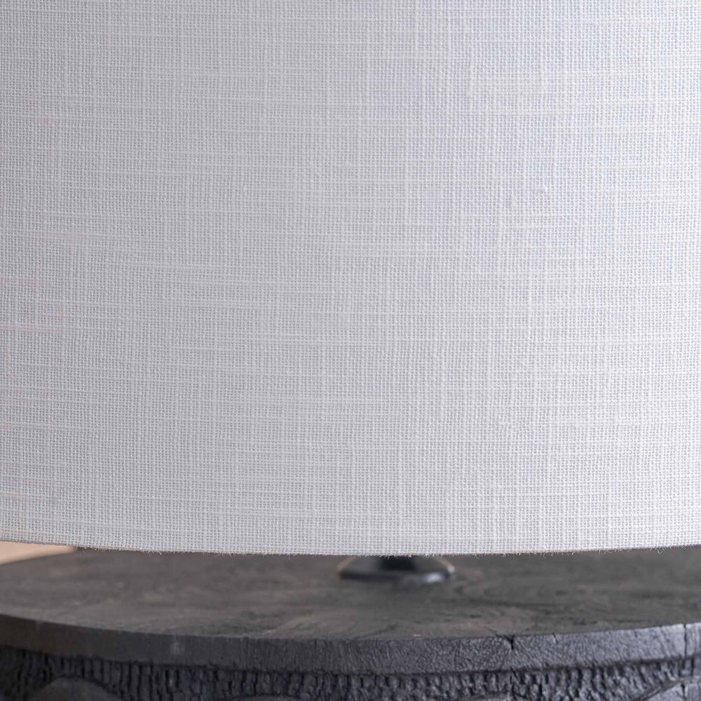 Riccia Black Wood Wide Table Lamp Base