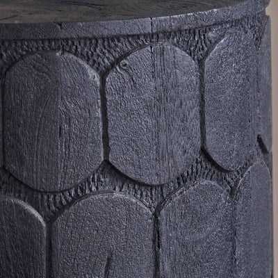 Riccia Black Wood Wide Table Lamp Base