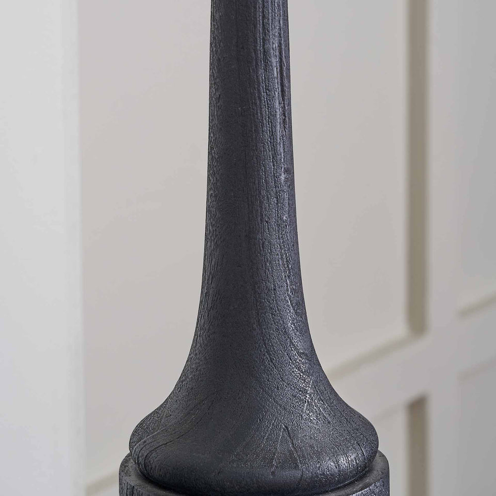 Novato Black Wood Table Lamp Base