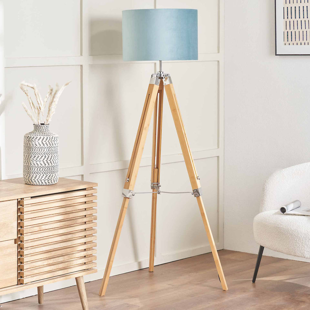 Ryder Bamboo Tripod Floor Lamp Base