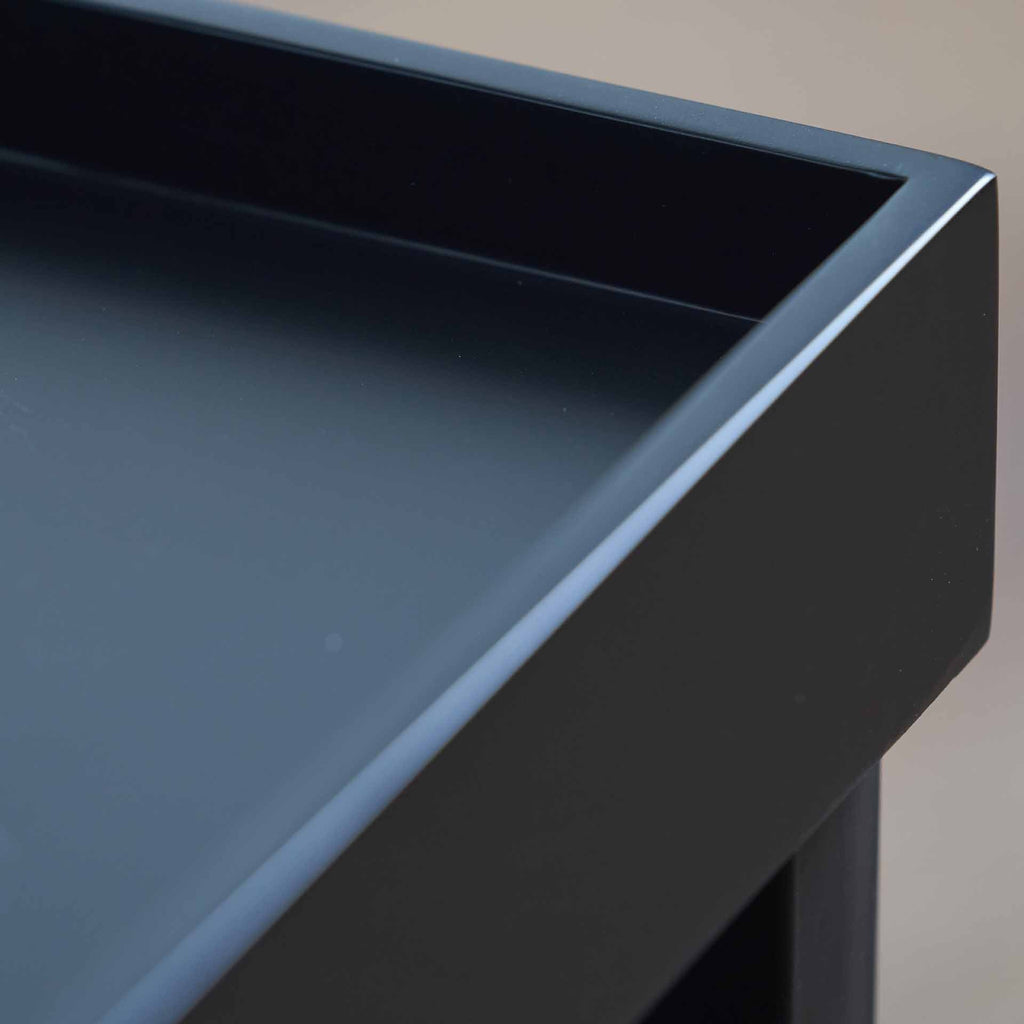 Black Wood Notch Design Coffee Table | Furniture