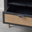 Nawi Black and Natural Rattan Bedside Table Set Of 2