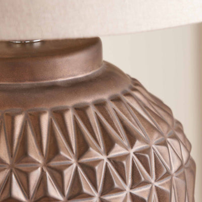 Acalan Bronze Aztec Ceramic Table Lamp Set Of 2