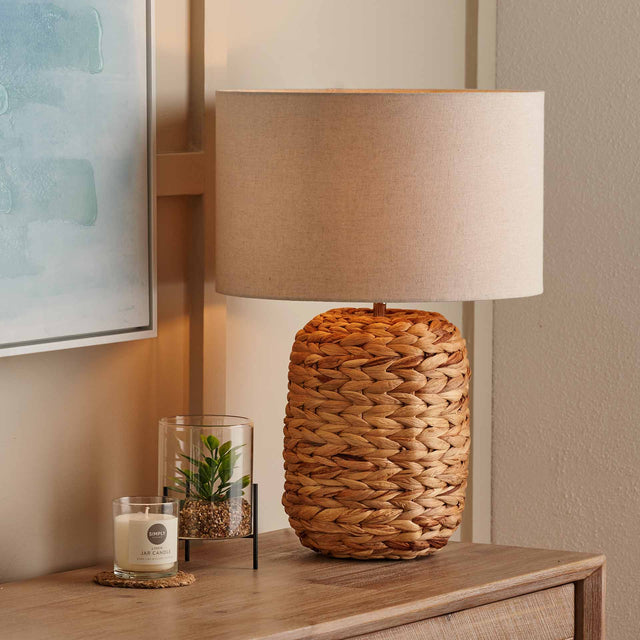 Zada Water Hyacinth Tall Table Lamp