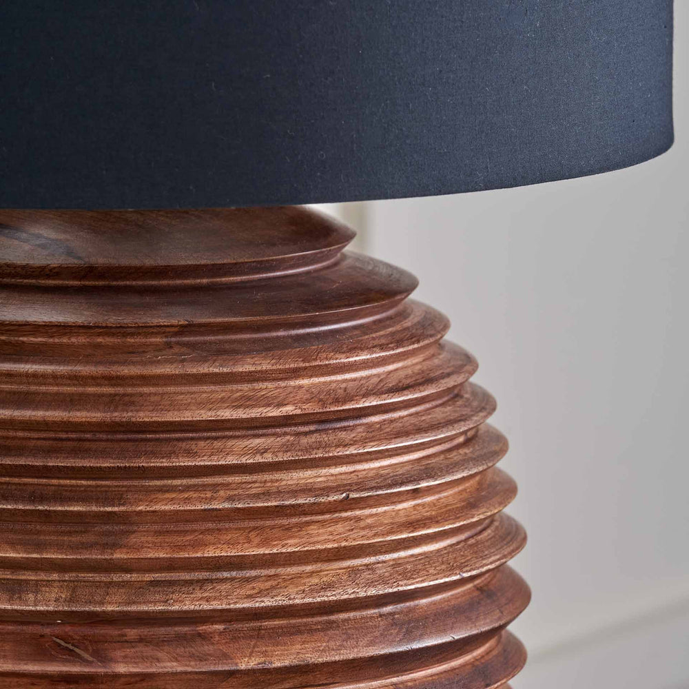 Hildon Large Turned Wood Table Lamp Base