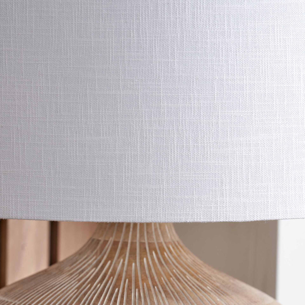 Margao White Wash Wood Tall Table Lamp Base
