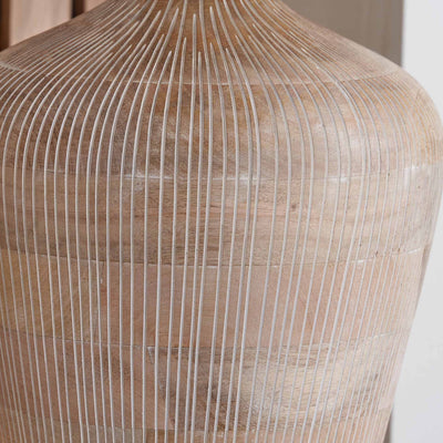Margao White Wash Wood Tall Table Lamp Base