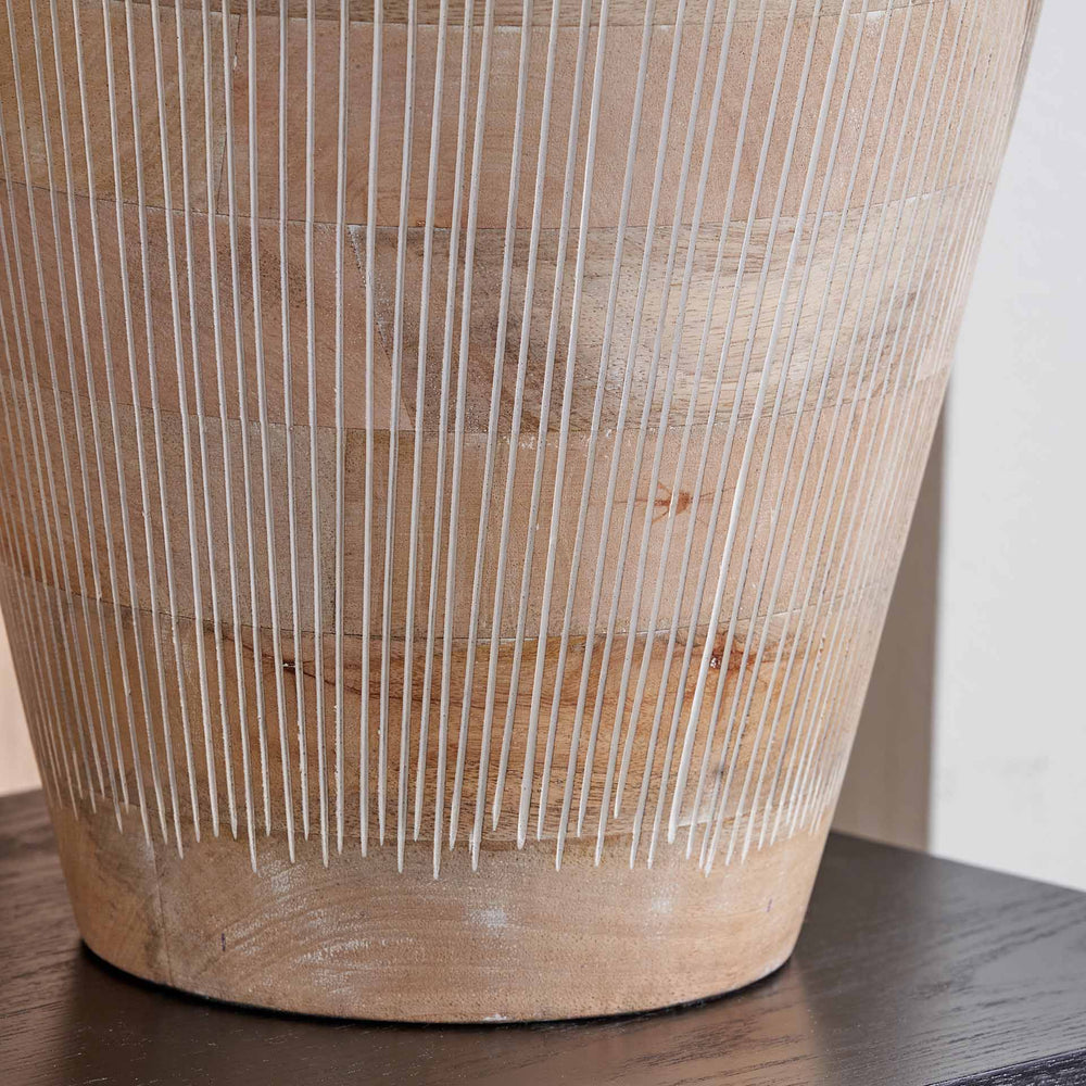 Margao White Wash Wood Tall Table Lamp Base