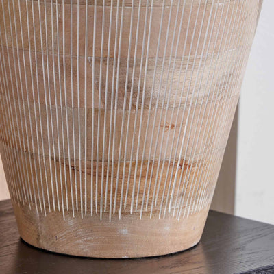 Margao White Wash Wood Tall Table Lamp Base