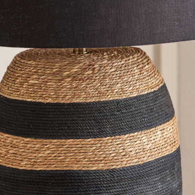 Linus Black Stripe Seagrass Table Lamp Base