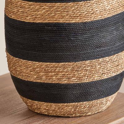Linus Black Stripe Seagrass Table Lamp Base