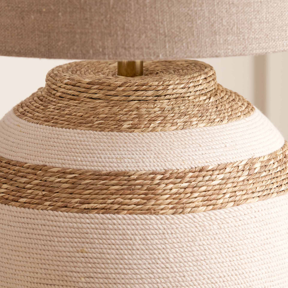Reyna Cream Stripe Seagrass Table Lamp Base