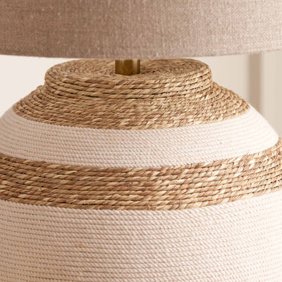 Reyna Cream Stripe Seagrass Table Lamp Base