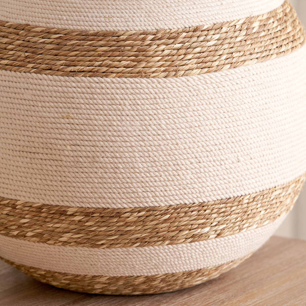 Reyna Cream Stripe Seagrass Table Lamp Base