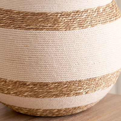 Reyna Cream Stripe Seagrass Table Lamp Base