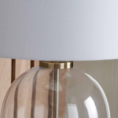 Bella Clear Glass and Antique Brass Table Lamp