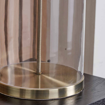 Bella Clear Glass and Antique Brass Table Lamp