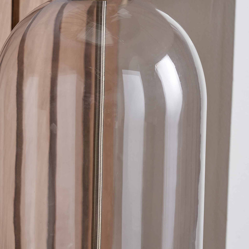 Bella Clear Glass and Antique Brass Table Lamp
