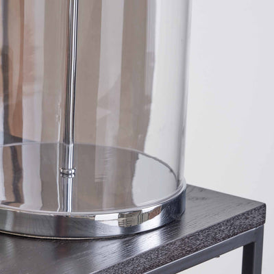 Bella Clear Glass and Silver Table Lamp