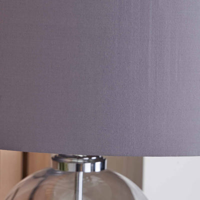 Bella Clear Glass and Silver Table Lamp