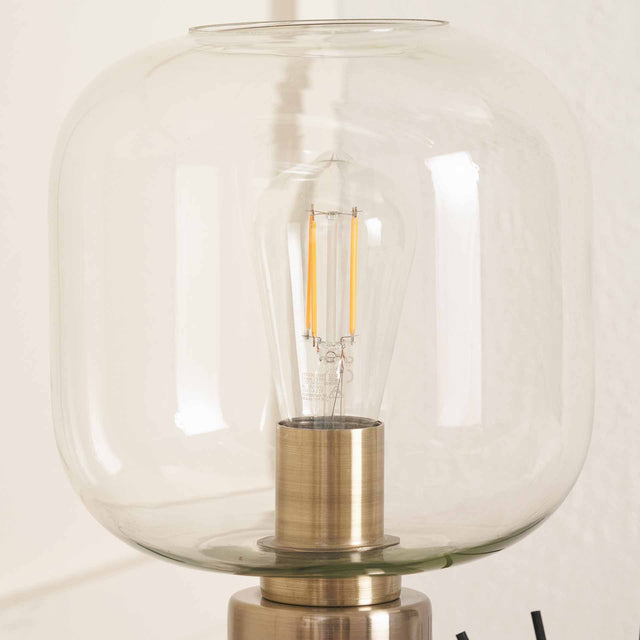 Alarni Black and Glass Table Lamp