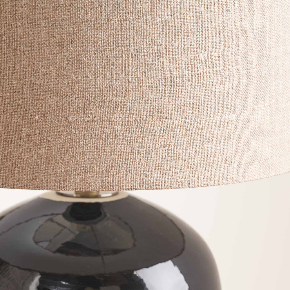 Lilith Black Stoneware Table Lamp Base