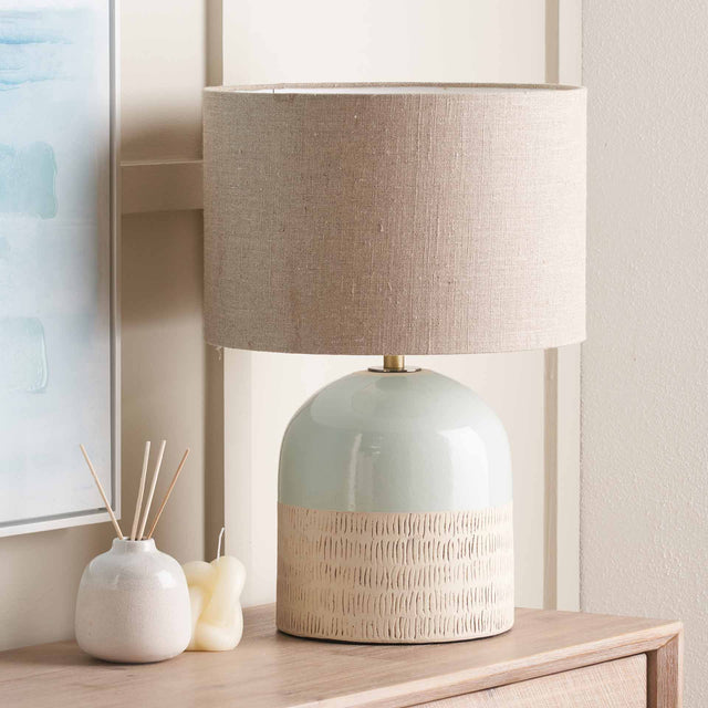 Lilith Duck Egg Stoneware Table Lamp Base