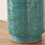 Saliya Aquamarine Stoneware Etch Detail Table Lamp Base | Ruma
