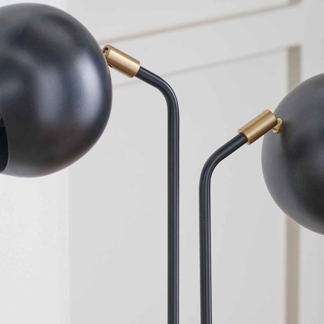 Austin Black 2 Head Table Lamp
