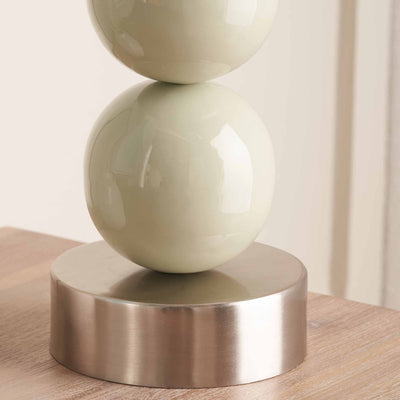 Sansa 3 Ball Sage Green Enamel Table Lamp Base