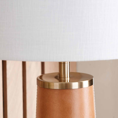 Lorenzo Brown Leather Table Lamp Base
