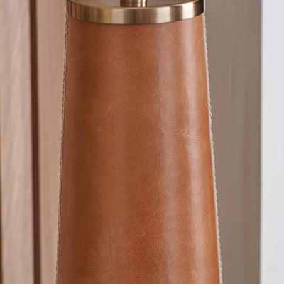 Lorenzo Brown Leather Table Lamp Base