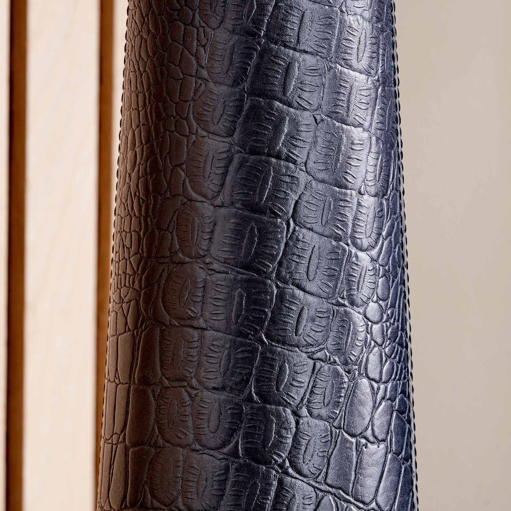 Lorenzo Black Croc Leather Table Lamp Base