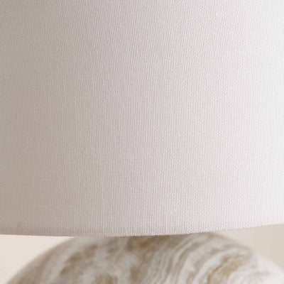 Onyx Grey Stone Effect Bedside Table Lamp Set Of 2