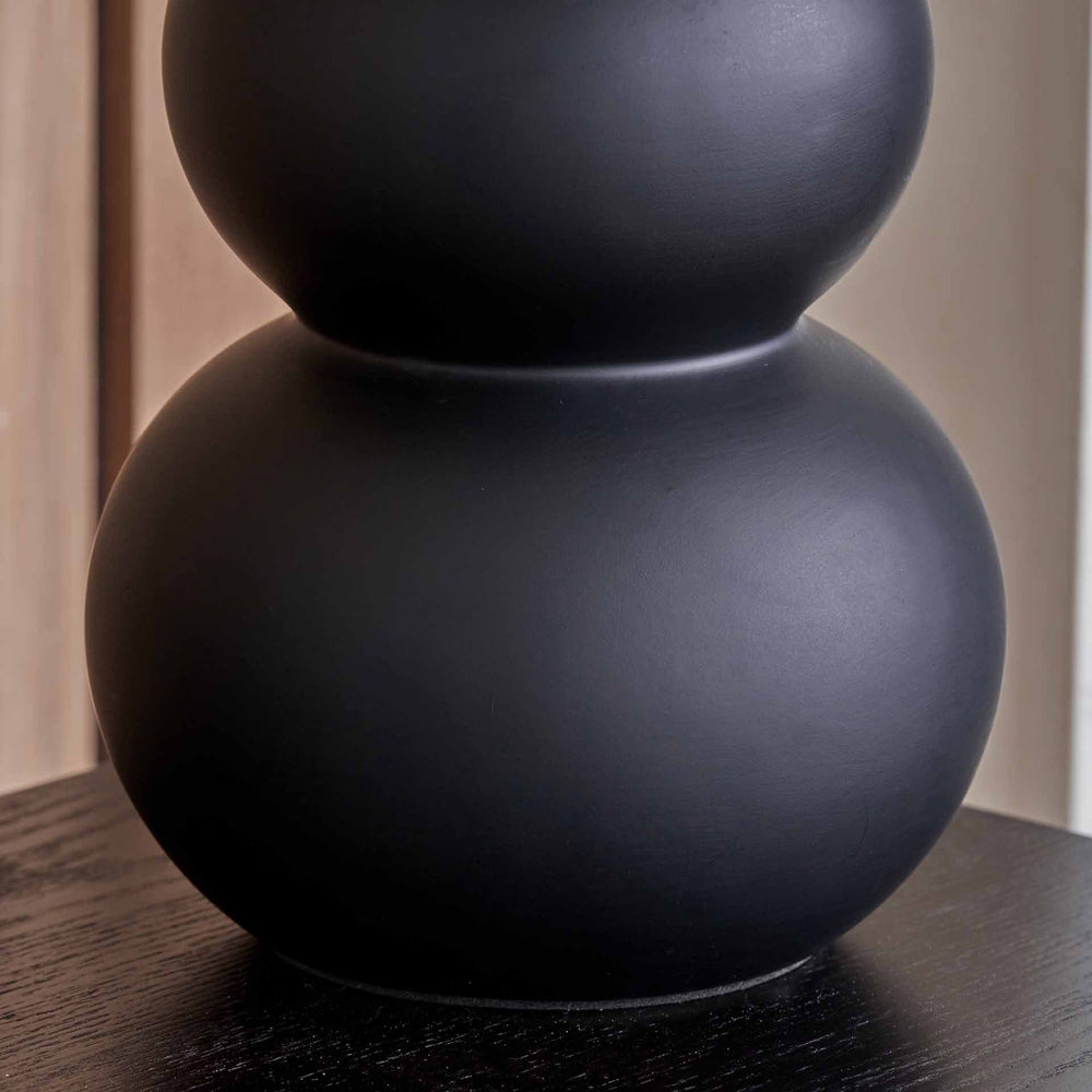 Alyza Black Ceramic Bedside Table Lamp Set Of 2