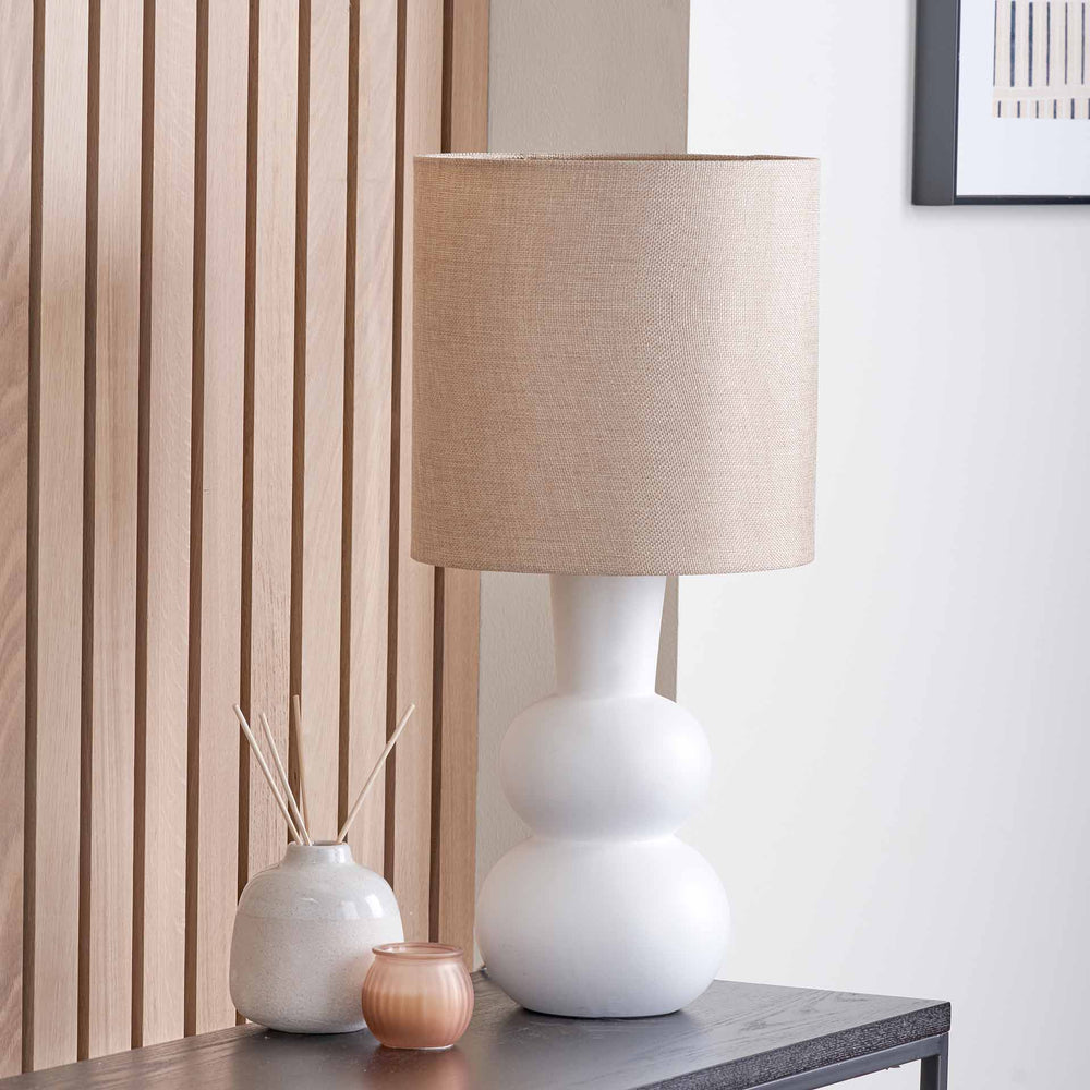Alyza White Ceramic Table Lamp