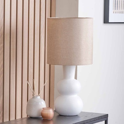 Alyza White Ceramic Table Lamp