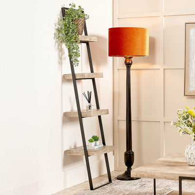 Newburgh Concrete Effect 4 Ladder Shelf Unit