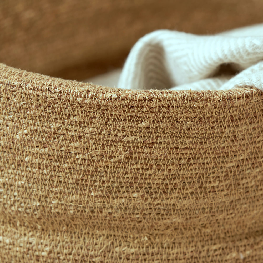Kati Seagrass Natural Ribbed Basket