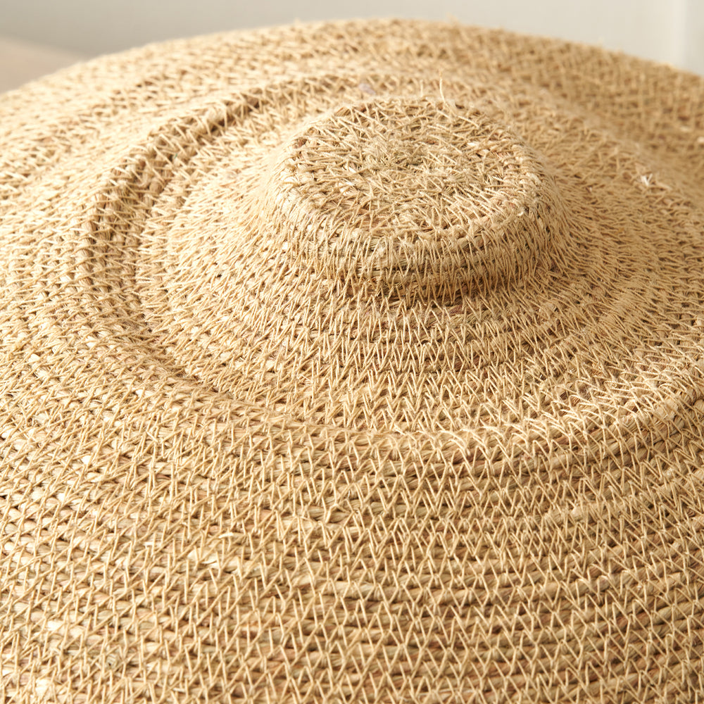 Kati Seagrass Natural Lidded Round Basket